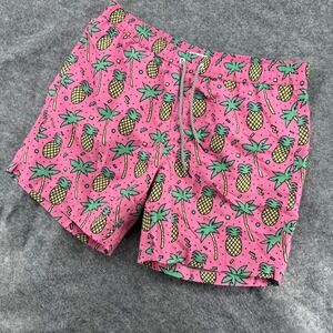 Maamgic NWT Swim Trunks Men Size XLarge Pink Palm Colorful Pineapple Lined Beach